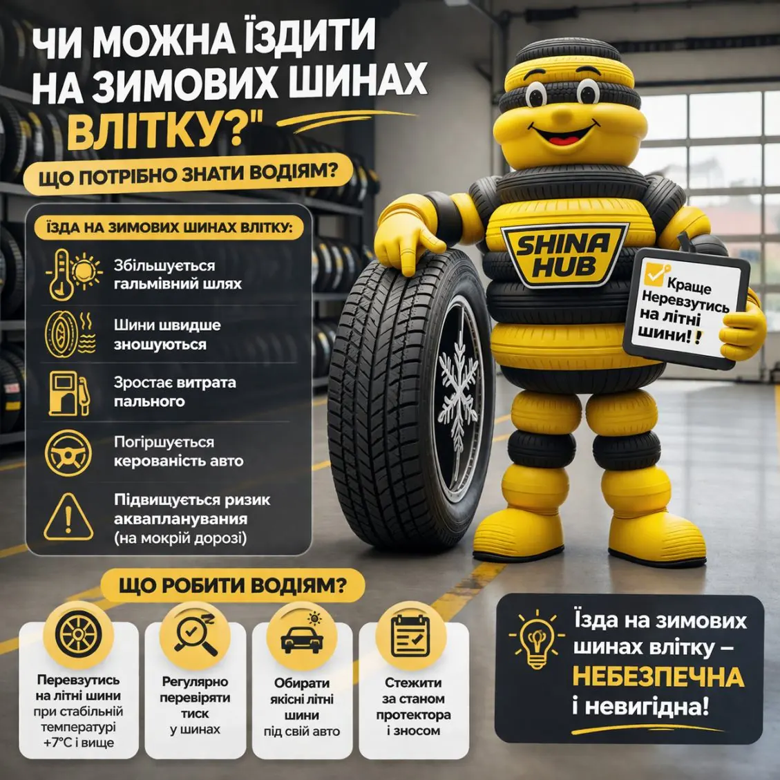 Чи можна їздити на зимових шинах влітку — що потрібно знати водіям